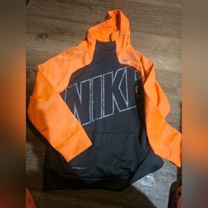Nike Black and Orange Pullover